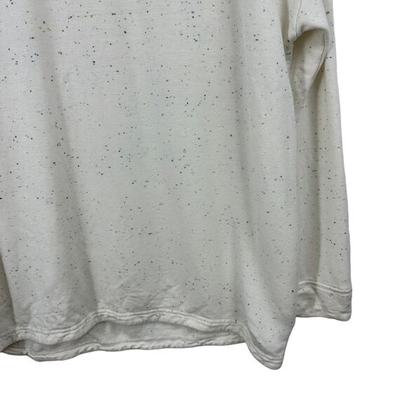 Three Dots‎ Ivory Confetti Speckled Pullover Top Medium - Picture 2 of 7